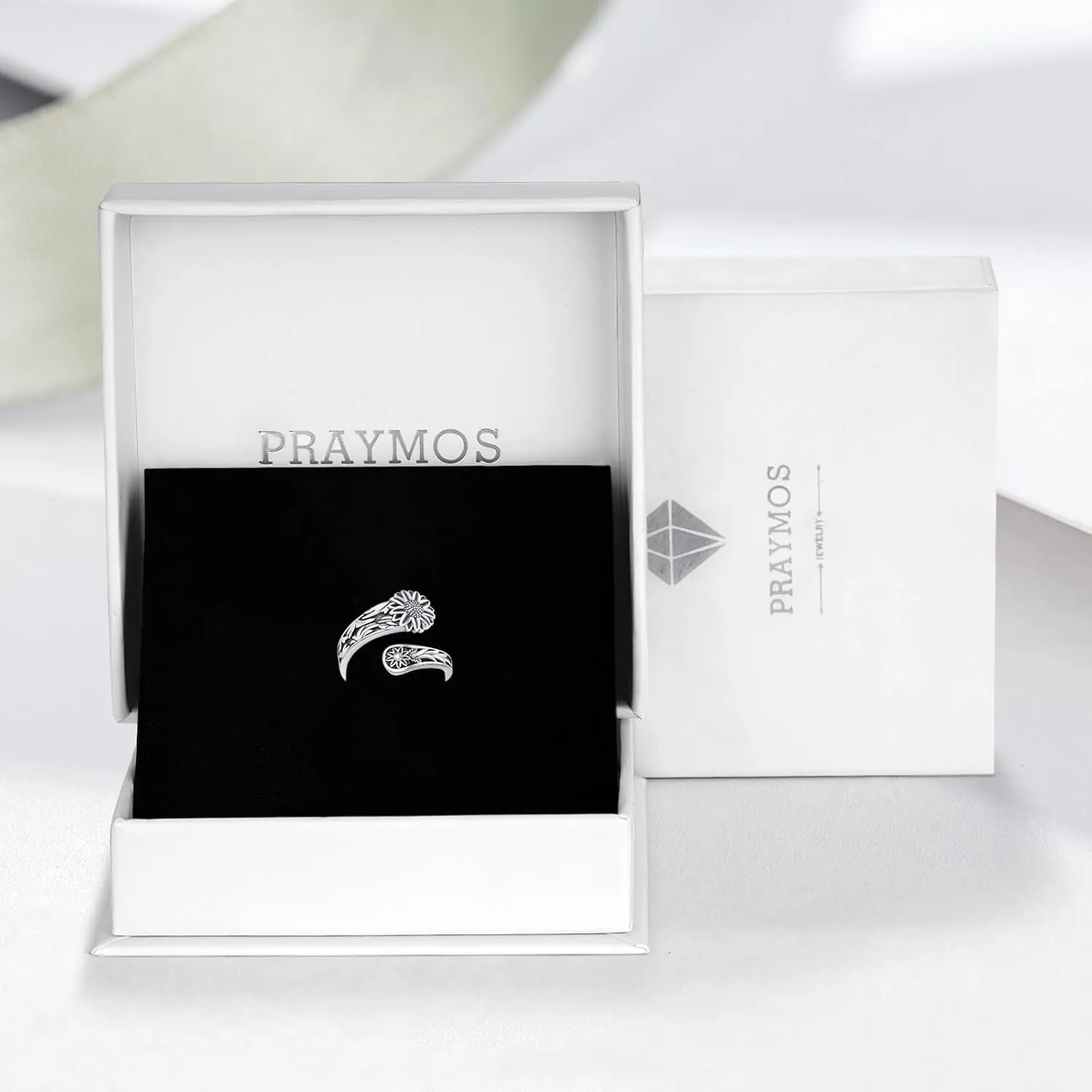 PRAYMOS Thumb Ring For Women Men 925 Sterling Silver Open Adjustable Rings Snake/Shark/Fox/Skull Punk Rock Gothic Jewelry Gift