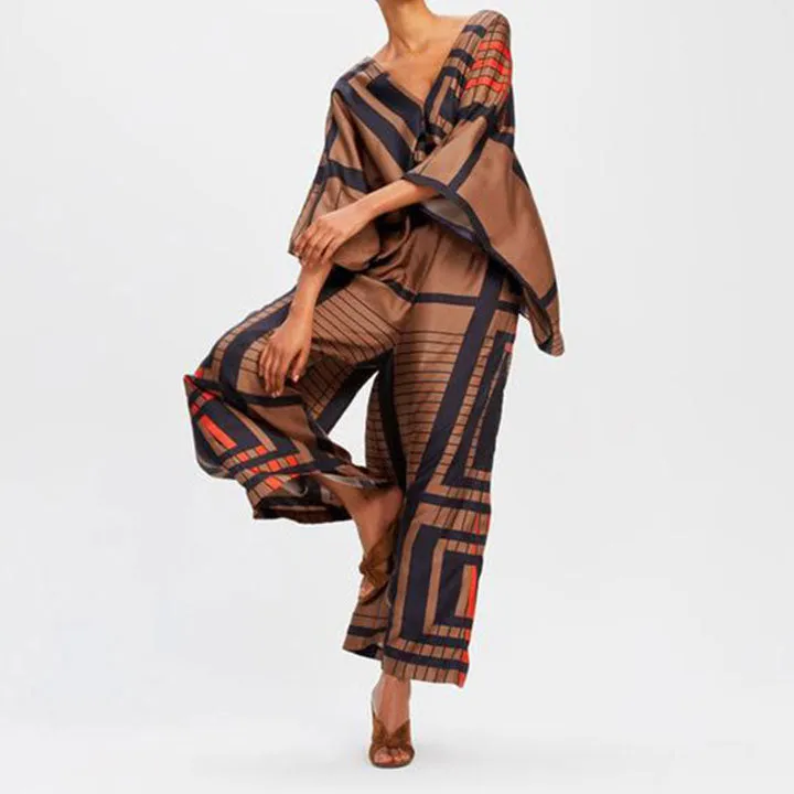 Printed Co-ord Sets Top   Pant Kaftan For Women CORD002