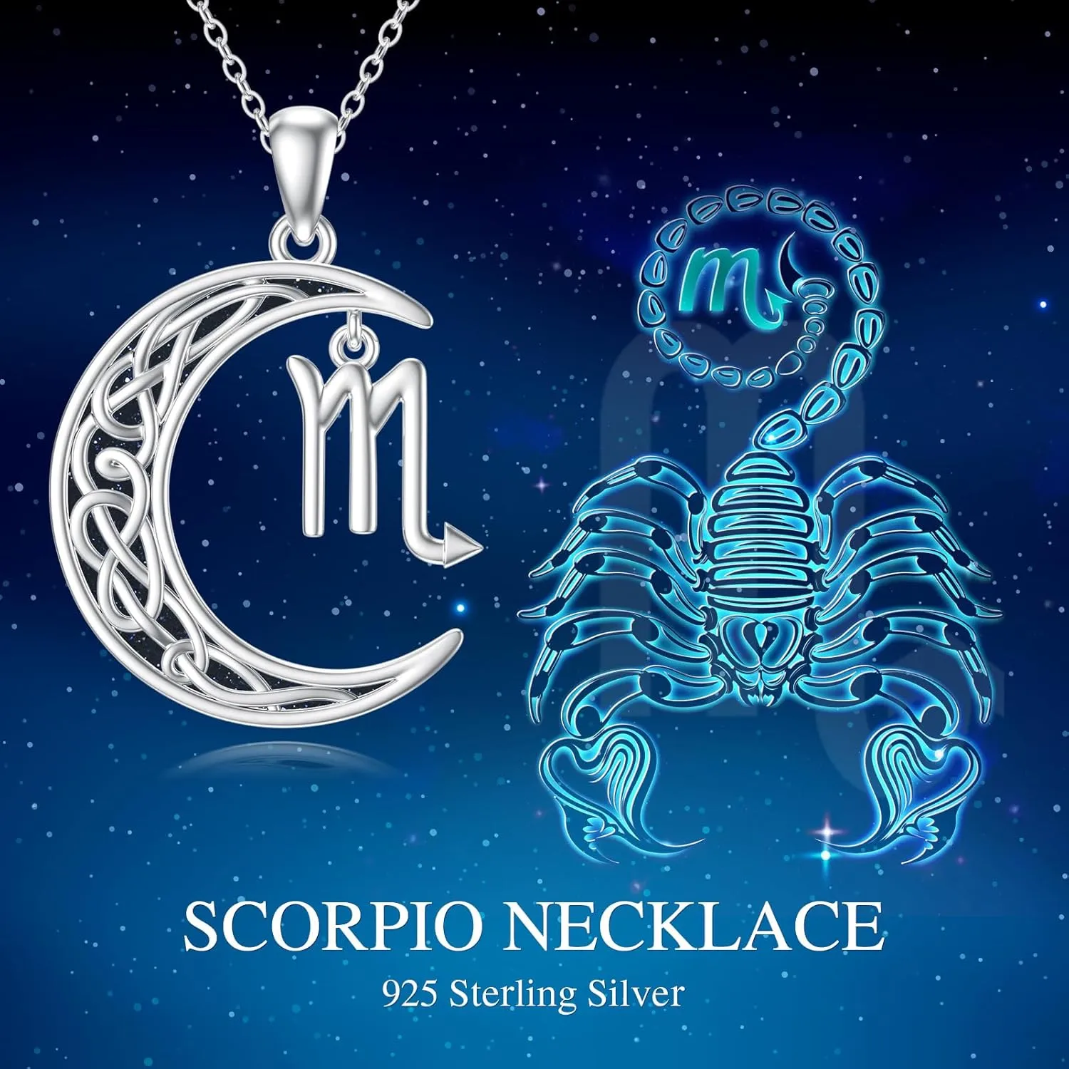 PROESS Zodiac Necklace 925 Sterling Silver 12 Constellations Pendant Necklace Horoscope Sign Necklaces Jewelry Presents for Women Men