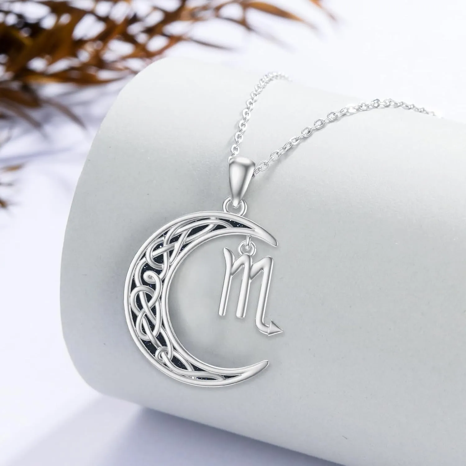 PROESS Zodiac Necklace 925 Sterling Silver 12 Constellations Pendant Necklace Horoscope Sign Necklaces Jewelry Presents for Women Men