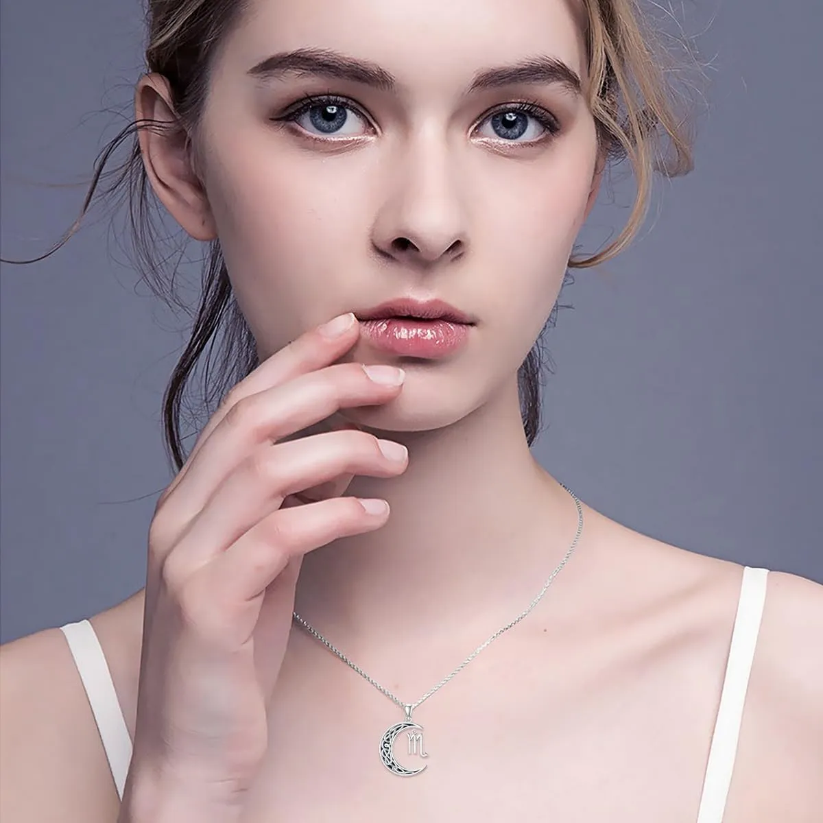 PROESS Zodiac Necklace 925 Sterling Silver 12 Constellations Pendant Necklace Horoscope Sign Necklaces Jewelry Presents for Women Men