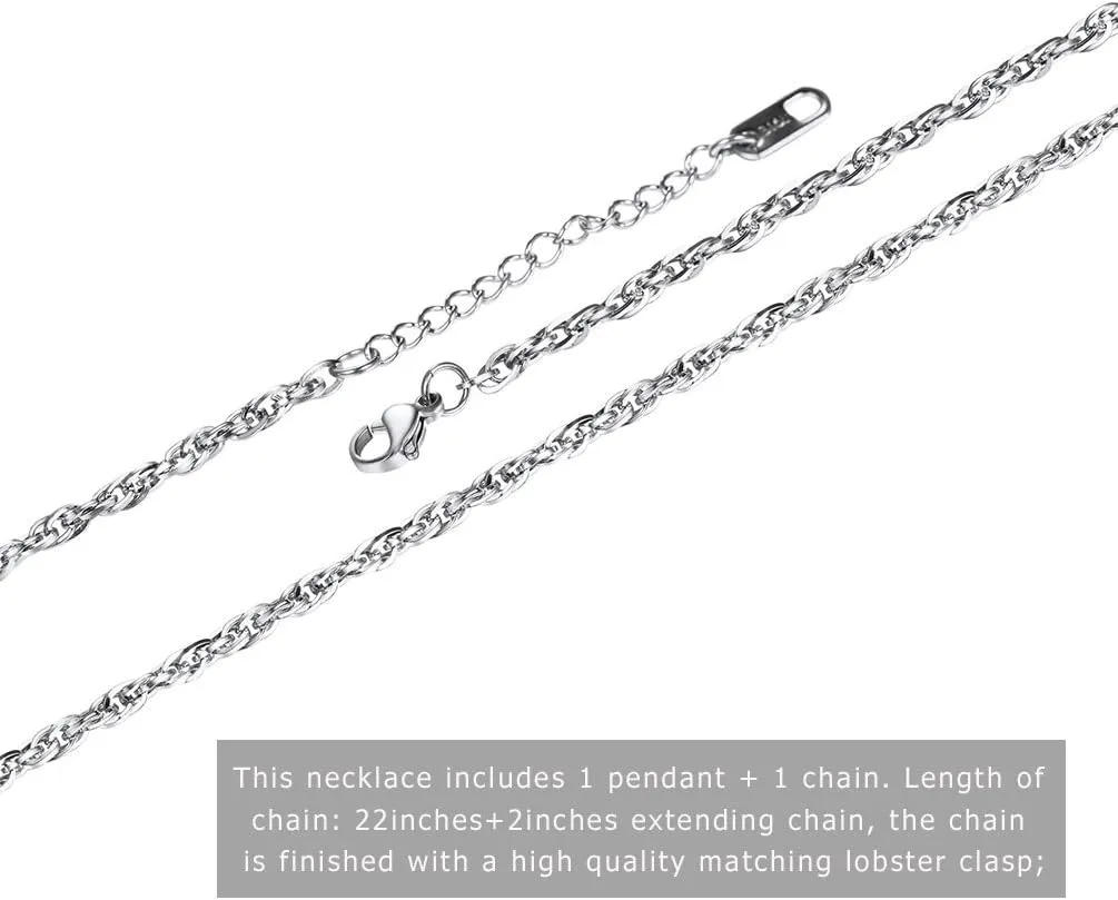 PROSTEEL Punk Rock Necklace,M16A4 Rifle Shape Pendant & ChainCool Men Jewelry,for Him