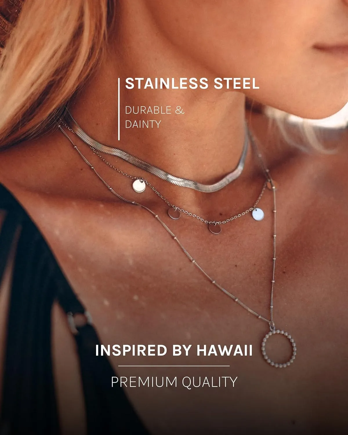 Purelei I'lalo Choker Necklace  18K Gold plated stainless steel jewelry  Waterproof chain  14 to 16 inch adjustable length  Fashion jewelry for your individual look