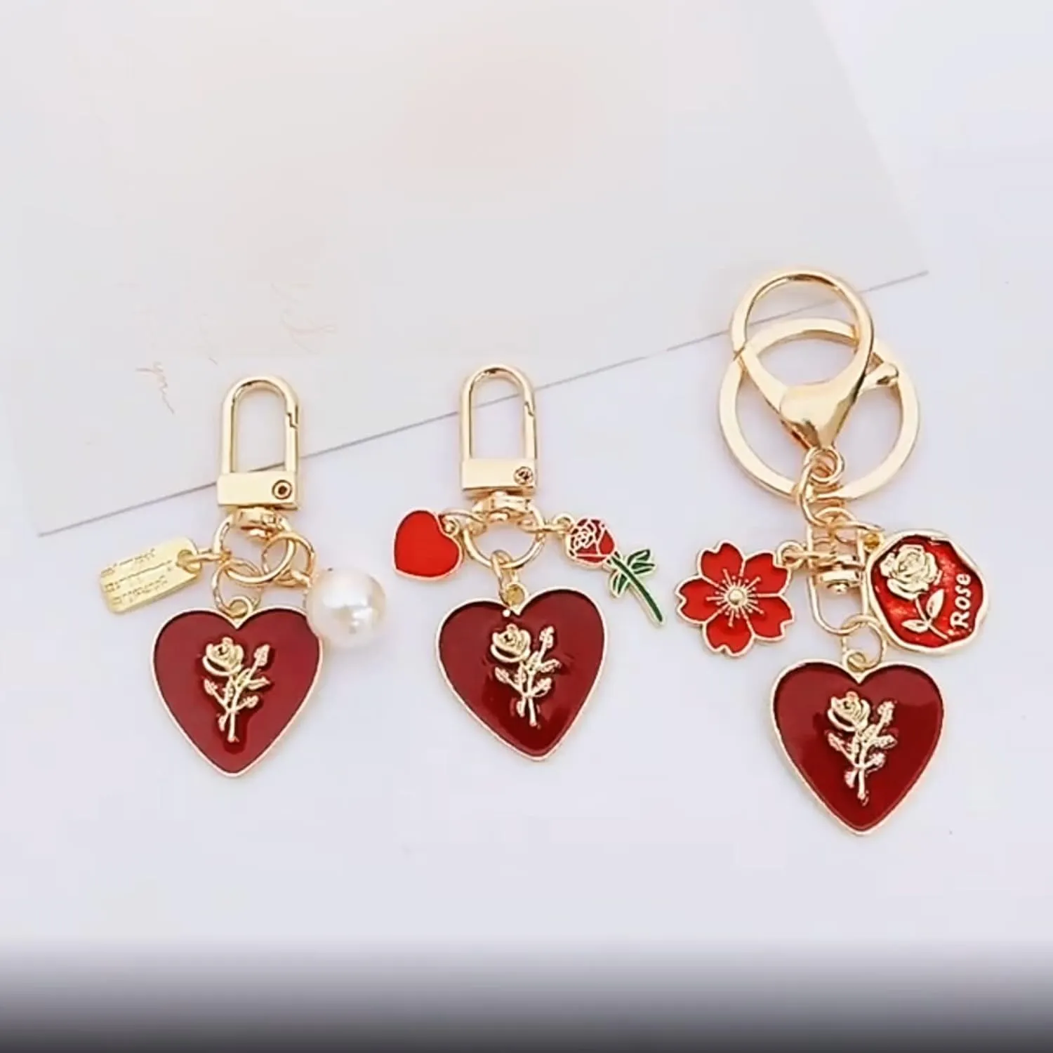 Rose Love Key Chain Cute Keychain Keychains For Women Fashion Anime Key Chains Key Chain Initial
