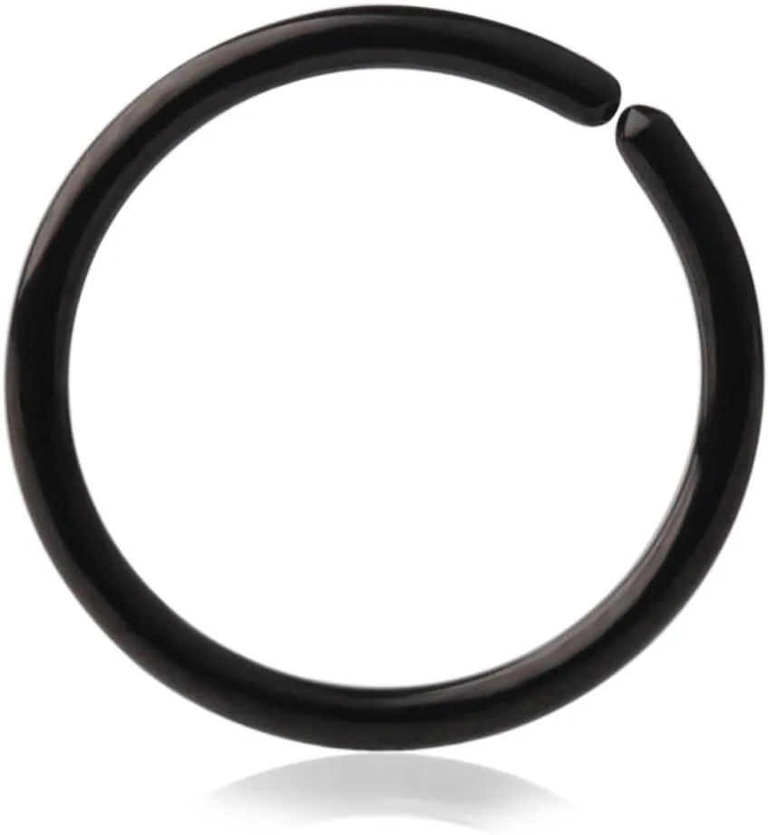 Ruifan 20G Round Ends Stainless Steel Body Jewelry Piercing Nose Hoop Ring
