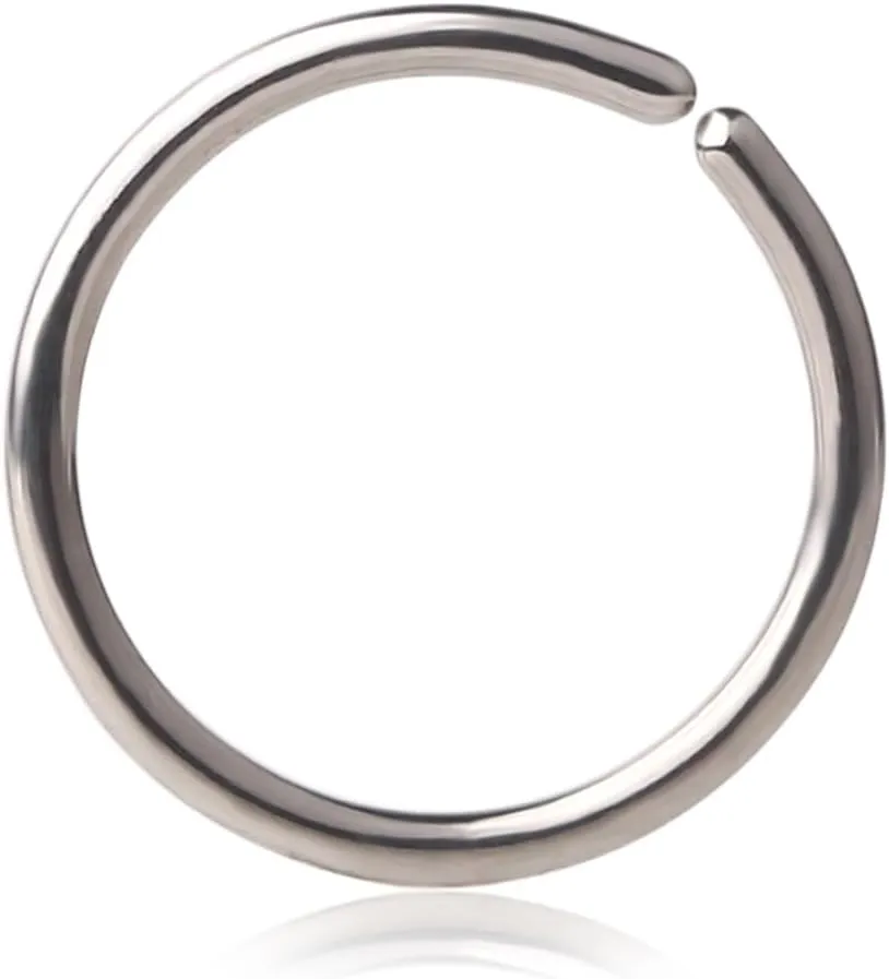 Ruifan 20G Round Ends Stainless Steel Body Jewelry Piercing Nose Hoop Ring