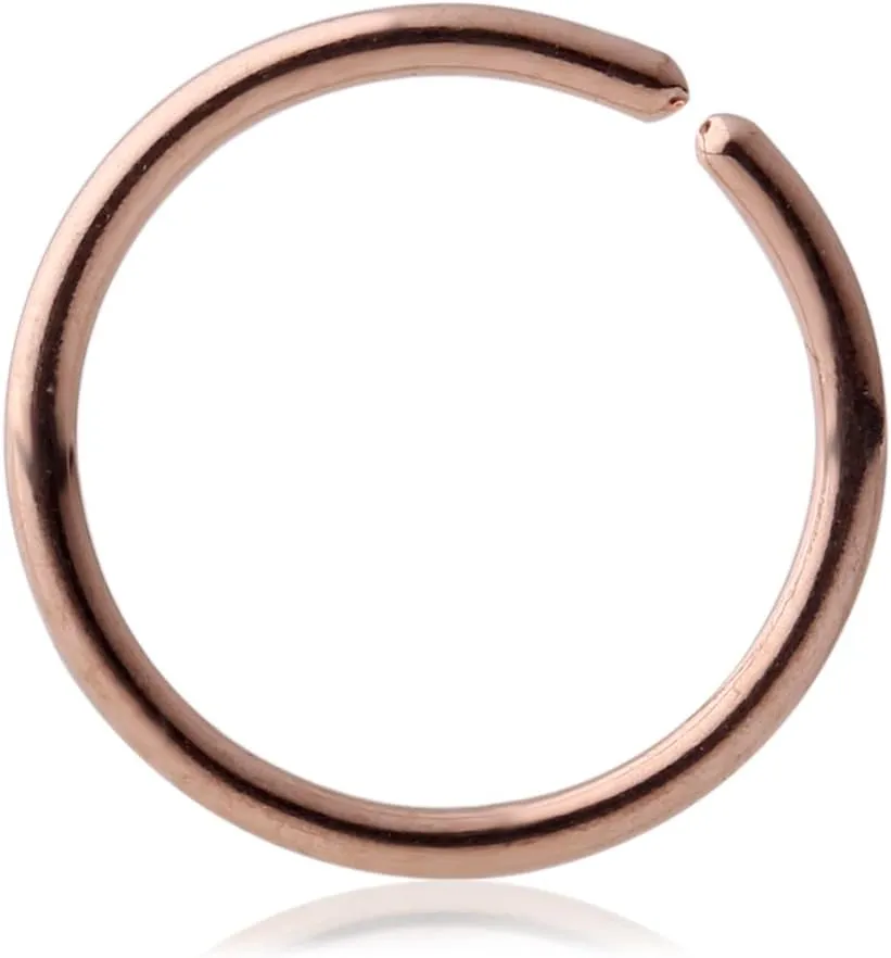Ruifan 20G Round Ends Stainless Steel Body Jewelry Piercing Nose Hoop Ring