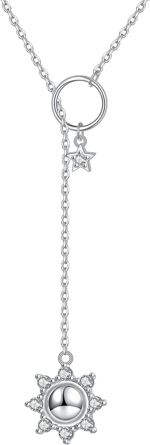 S925 Sterling Silver Y Necklace for Women butterfly/infinity Cross Necklace Lariat Necklace Drop Necklaces Y Necklace Jewelry for Women