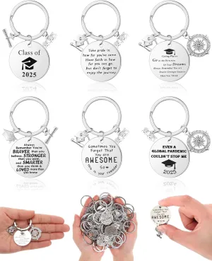 Sasylvia Graduation Keychain Class of 2025 Graduation Gifts for Seniors Masters Nurses Students College High Student