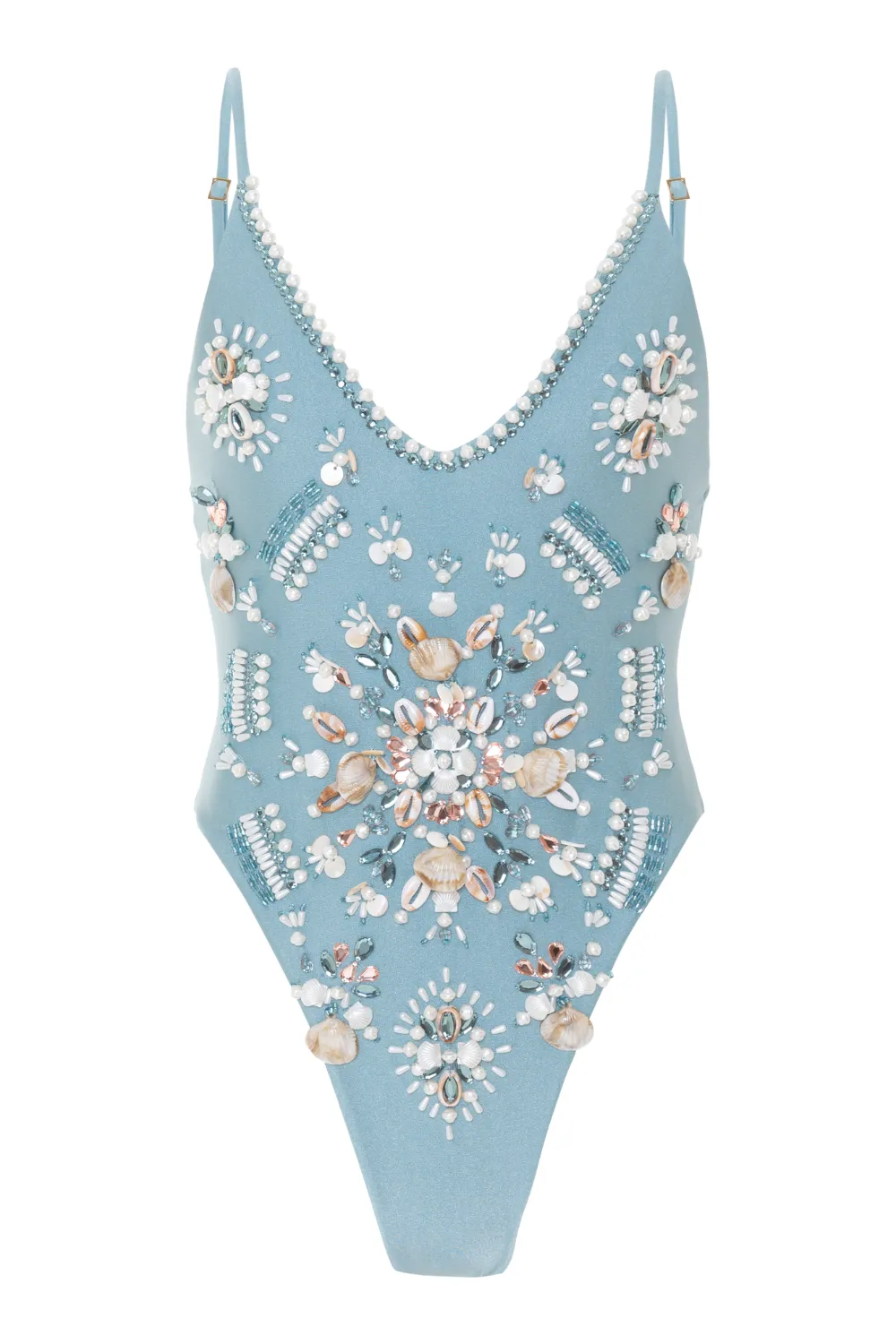 SEASHELL EMBROIDERED BODYSUIT