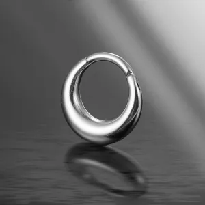 Septum Rings Hoop,16G 8mm 316L Stainless Steel Segment Nose Rings for Men, Cartilage Clicker Hoop Earrings for Rook, Daith, Tragus, Hypoallergenic for man and women