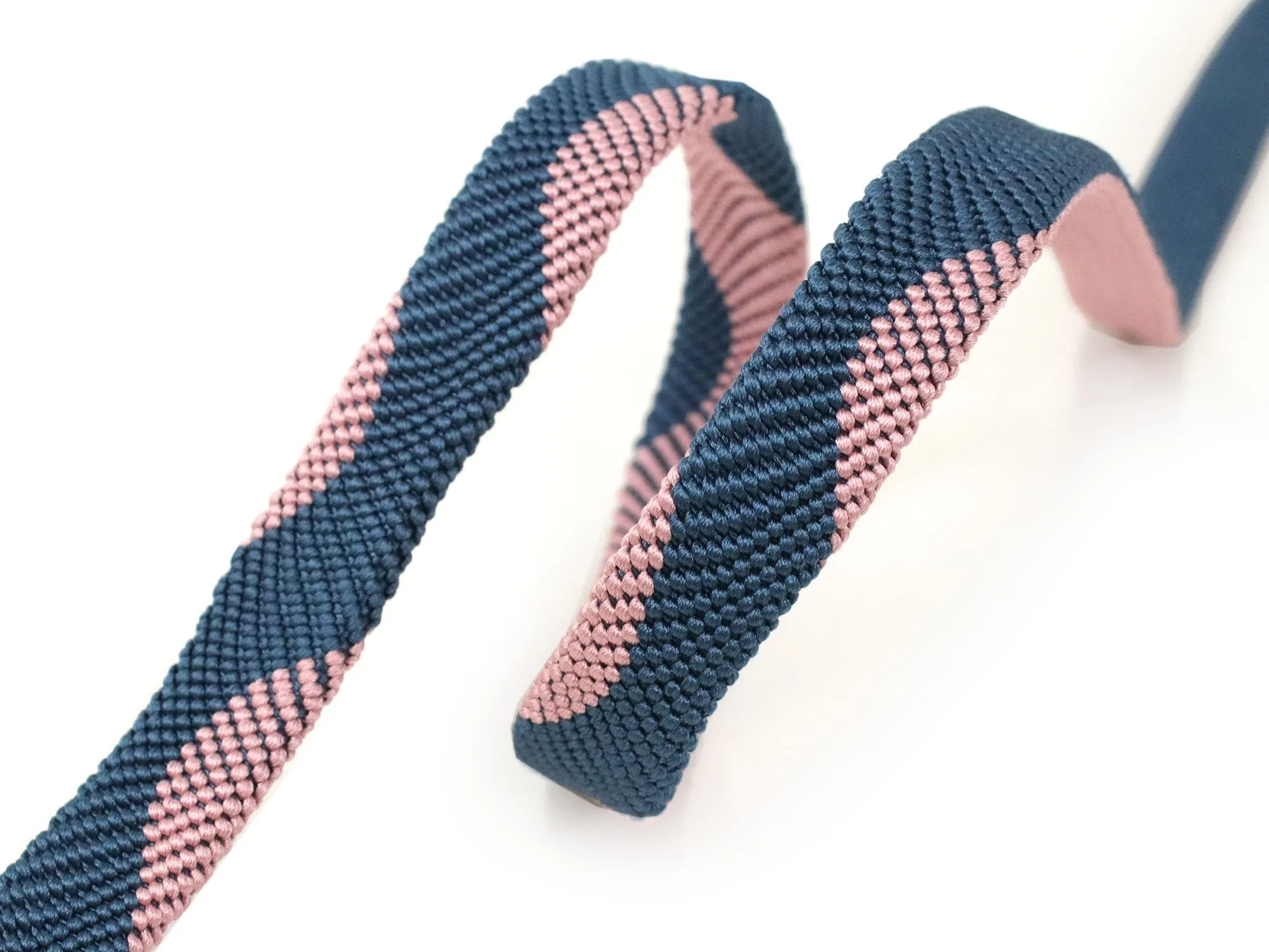 Silk Obijime Kimono Cord/ Kimono Accessory, Pink Navy
