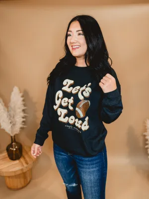 Simply Southern Let's Get Loud Crewneck Sweatshirt  - Black