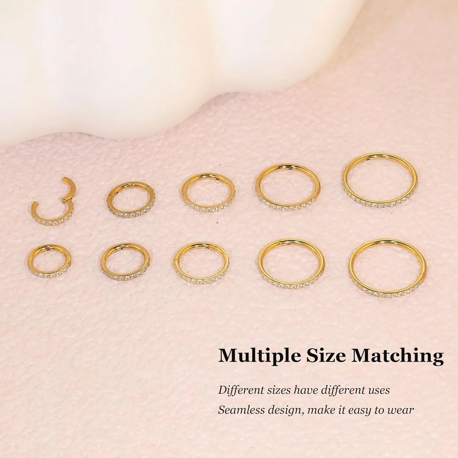 Small Gold Hoop Cartilage Earrings For Women Huggie Helix Conch Piercing Jewelry Hypoallergenic Titanium 14k Gold Plated Silver CZ Surgical Steel Sets