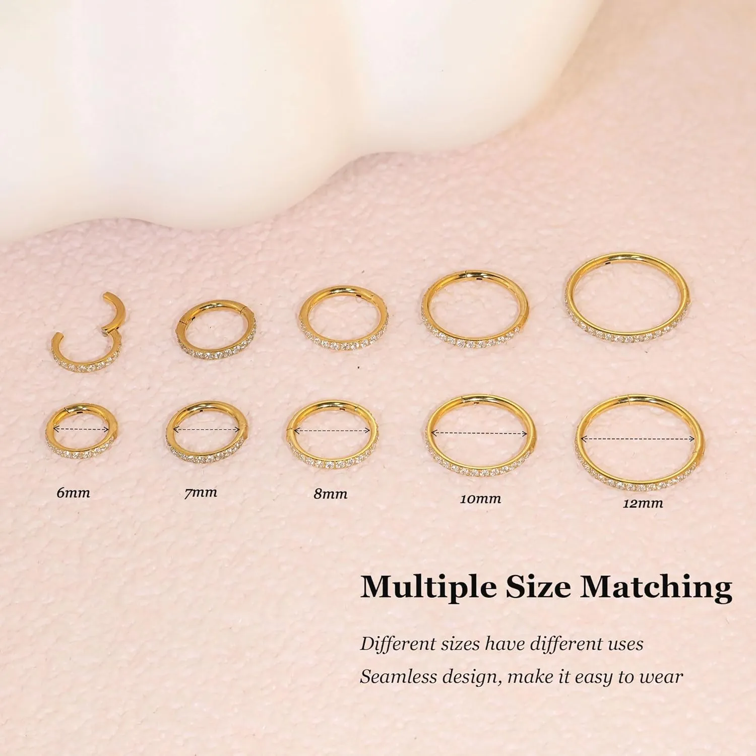 Small Gold Hoop Cartilage Earrings For Women Huggie Helix Conch Piercing Jewelry Hypoallergenic Titanium 14k Gold Plated Silver CZ Surgical Steel Sets