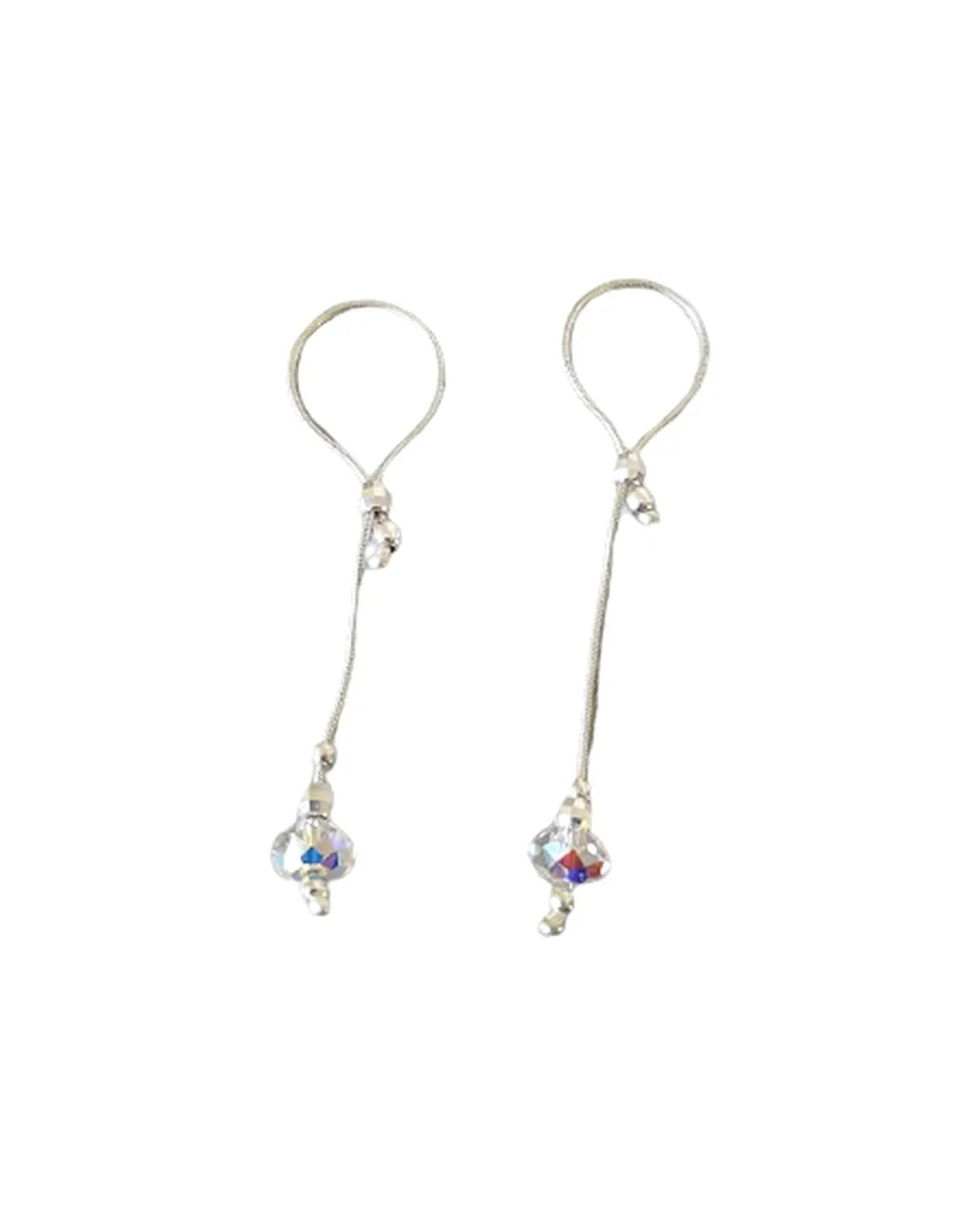 Solid Silver Body Jewelry with Swarovski crystal Nipple Noose Nipple Dangles Non Piercing Nipple Ring adjustable Nipple rings erotic jewelry