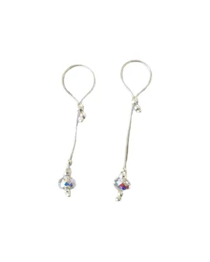 Solid Silver Body Jewelry with Swarovski crystal Nipple Noose Nipple Dangles Non Piercing Nipple Ring adjustable Nipple rings erotic jewelry