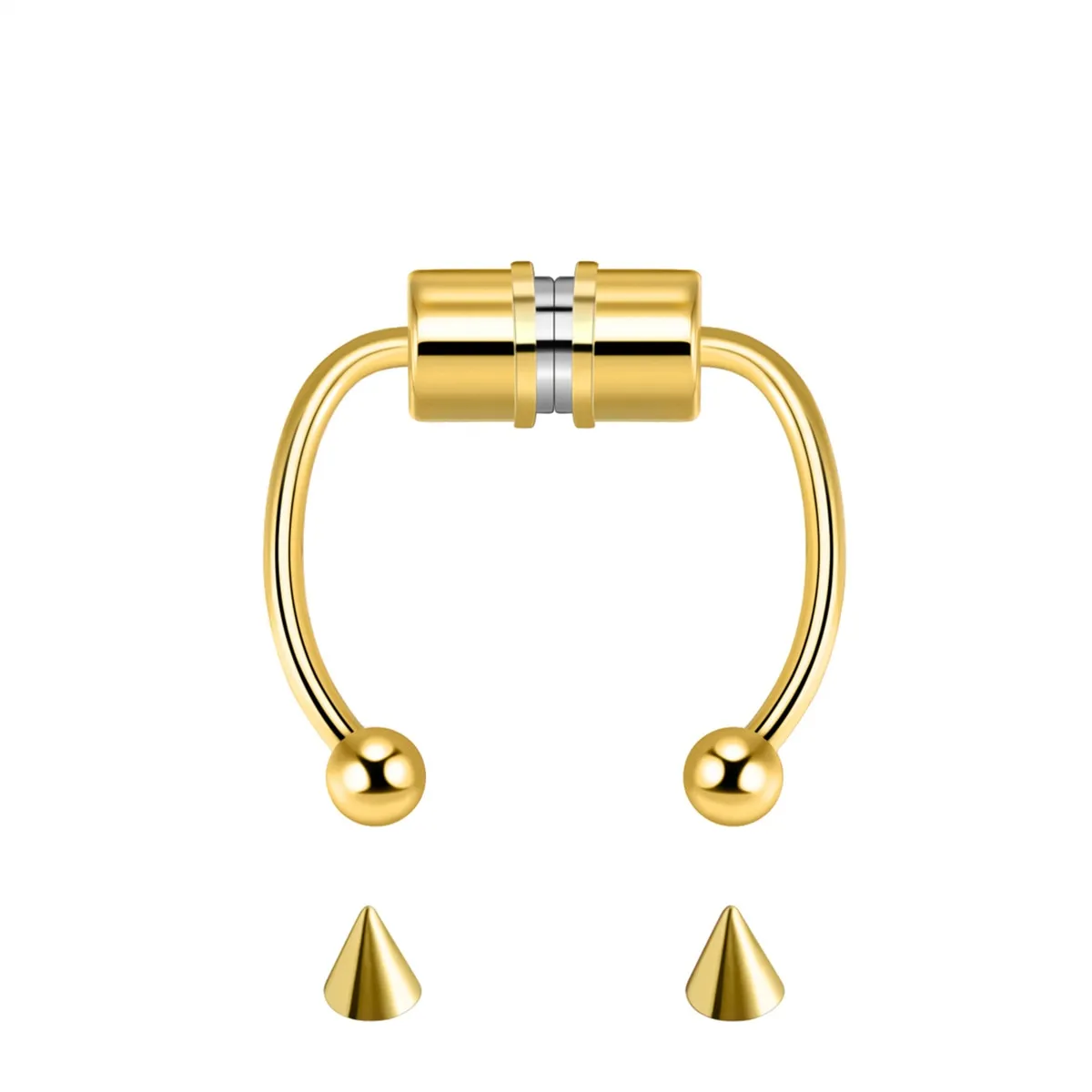 Stainless Steel Magnet Nose Ring Horseshoe Ring Nose Clip Non-pierced Nose Hoop Magnetic Nose Nail piercing nariz piercing