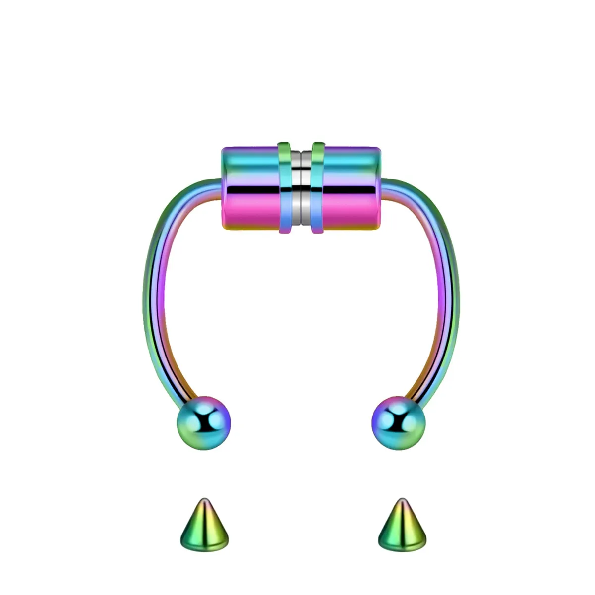 Stainless Steel Magnet Nose Ring Horseshoe Ring Nose Clip Non-pierced Nose Hoop Magnetic Nose Nail piercing nariz piercing