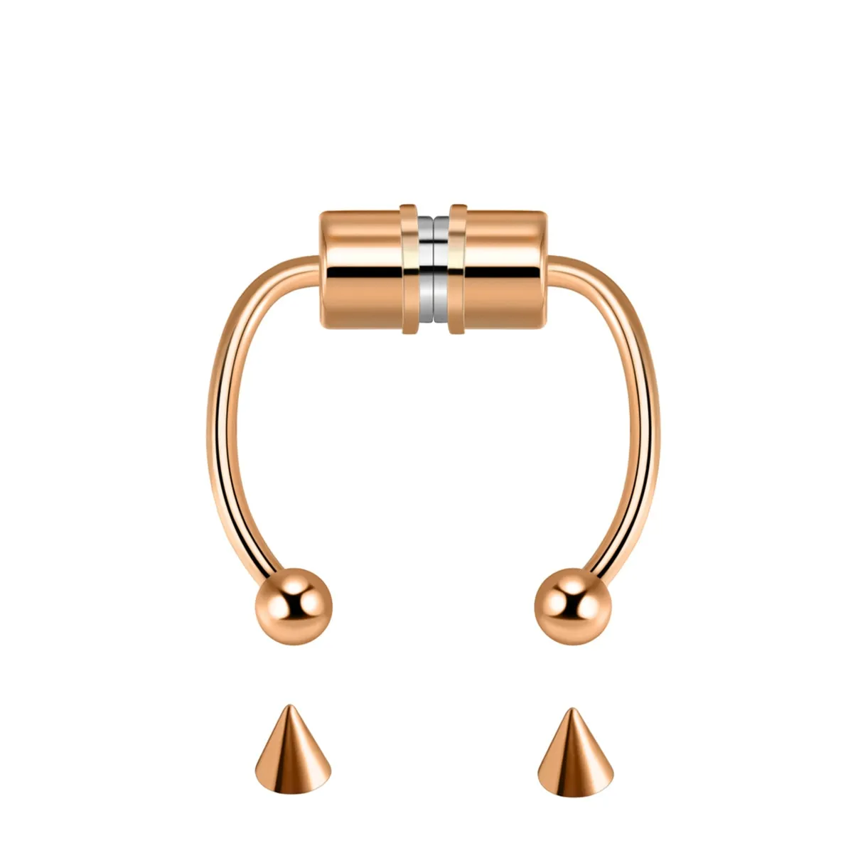 Stainless Steel Magnet Nose Ring Horseshoe Ring Nose Clip Non-pierced Nose Hoop Magnetic Nose Nail piercing nariz piercing