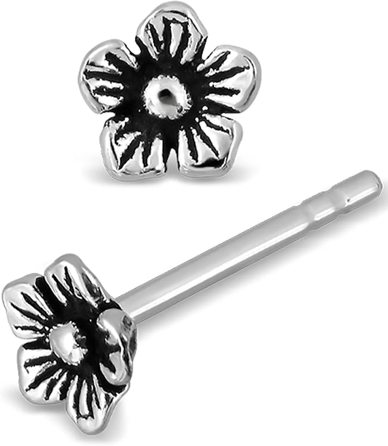 Sterling Silver Flower Stud Tiny Stud Earrings Flower Stud Earrings Silver Flower Earrings Studs Silver Tiny Earrings Mini Earrings Tiny Stud Silver Earrings Silver Tiny Stud Earrings