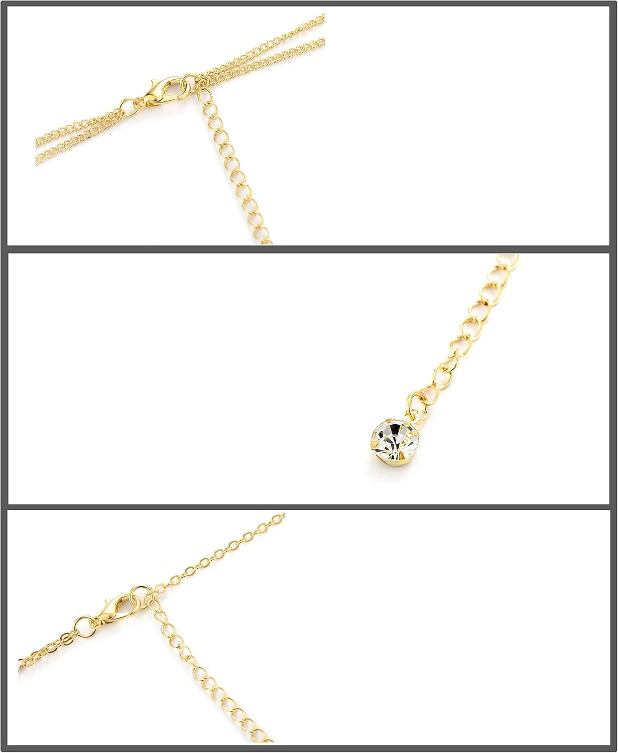 Tornito 4-8Pcs Sexy Body Chain Belly Waist Chain Necklace Summer Beach Bikini Bra Body Jewelry for Women Gold Tone