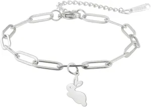 UNIFT Easter Rabbit Bracelets Anklets for Women Stainless Steel Ctue Spiritual Bunny Paperclip Bracelet Anklet Friendship Jewelry Gifts