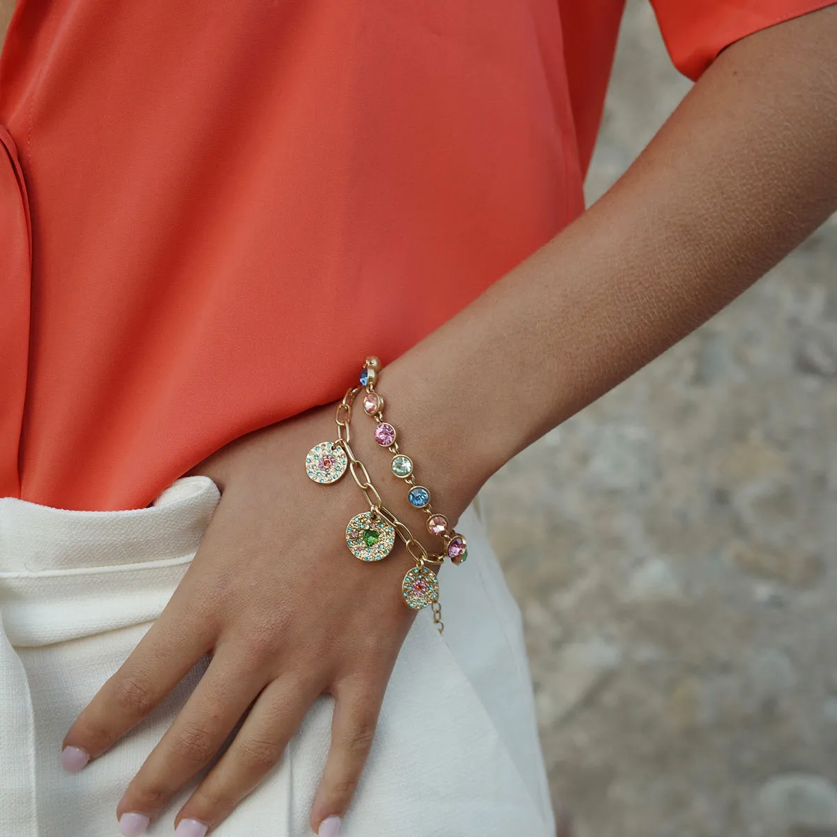 Vibrance Multicolour Bracelet - Gold 3019-0749