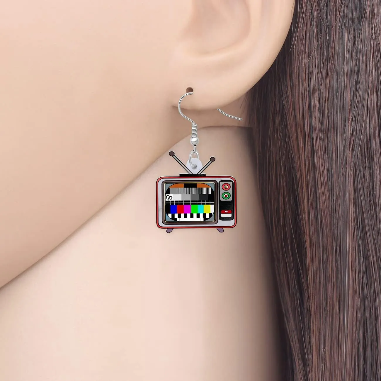 Vintage Cassette Tape Earrings Dangle Retro Phonograph Television Jewelry Nostalgia 90s 80s Accessories for Women