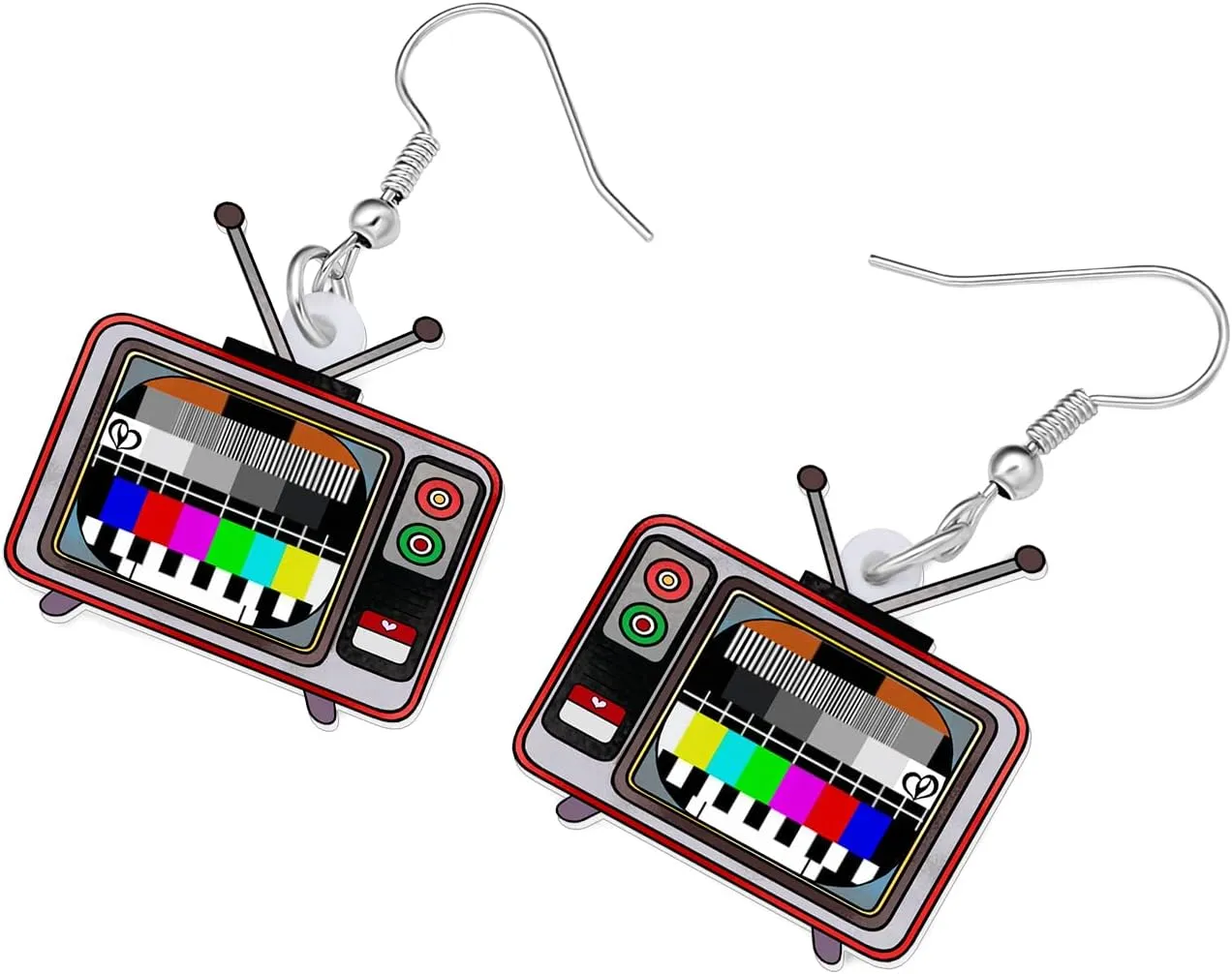 Vintage Cassette Tape Earrings Dangle Retro Phonograph Television Jewelry Nostalgia 90s 80s Accessories for Women