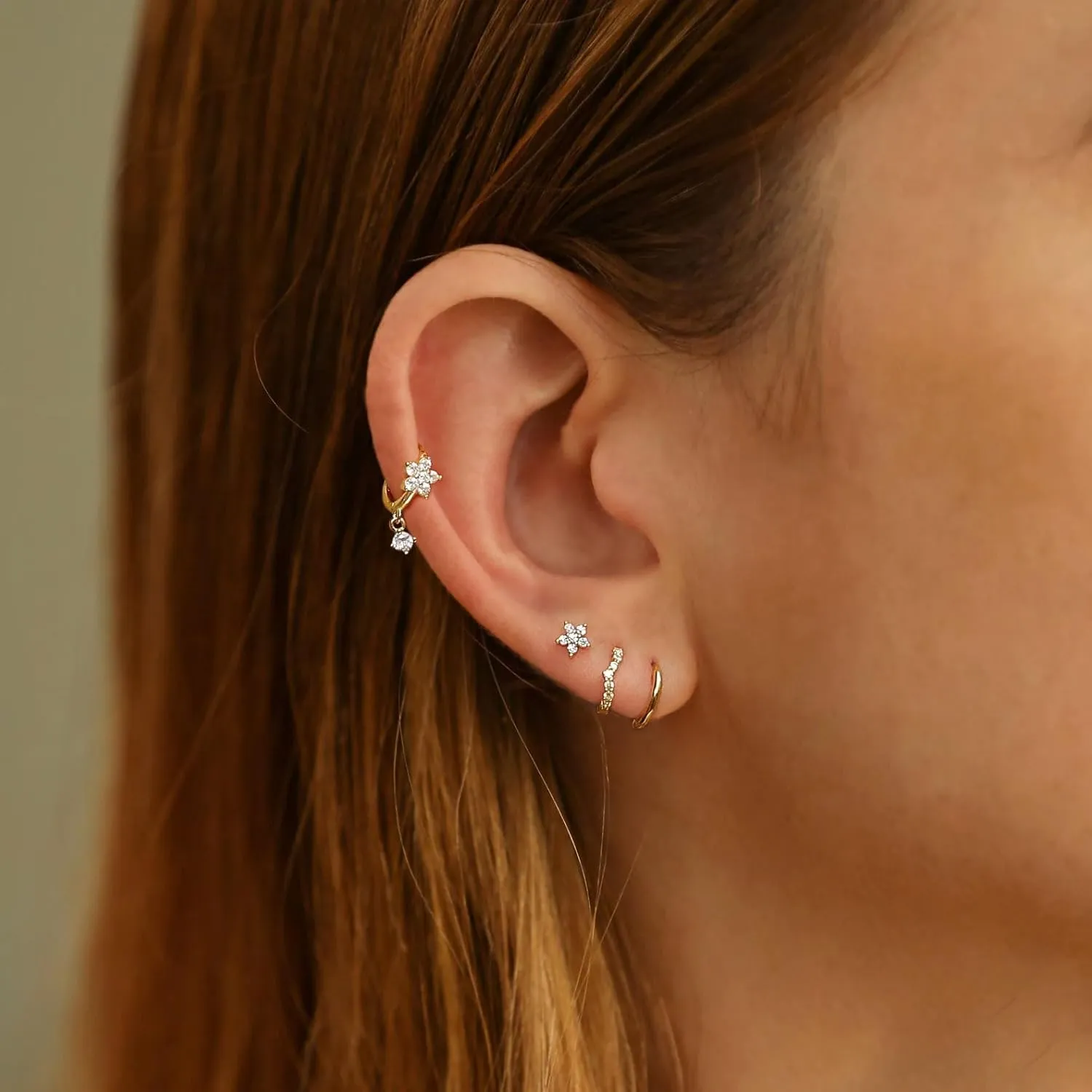VIROMY Silver Stud Earrings for Women, Sterling Silver earrings Set Small Hoop Earrings Stack Dangle Earrings Minimalist Drop Stud earrings Hypoallergenic Everyday Earrings Women Trendy