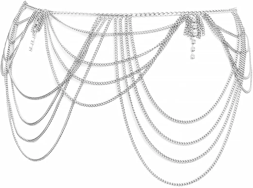 Waist Chain for Women Waist Chains for Women Sexy Waist Chain Jewelry for Women Metal Waist Chain for Women Rhinestone Waist Chains for Women Stainless Steel Diamond Waist Chain for Women