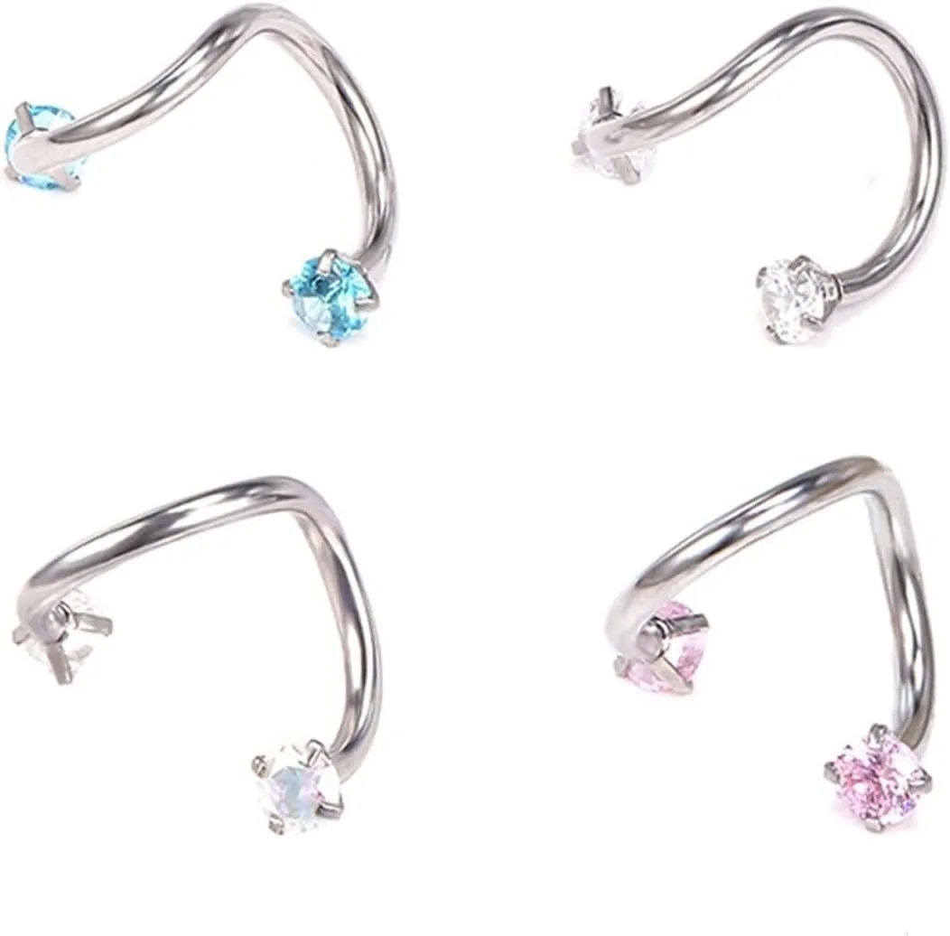 Wedding Earrings, Silver Earrings for Women Ear Cuff Stainless Steel Cuff with Cubic Zirconia for Jewelry Gifts