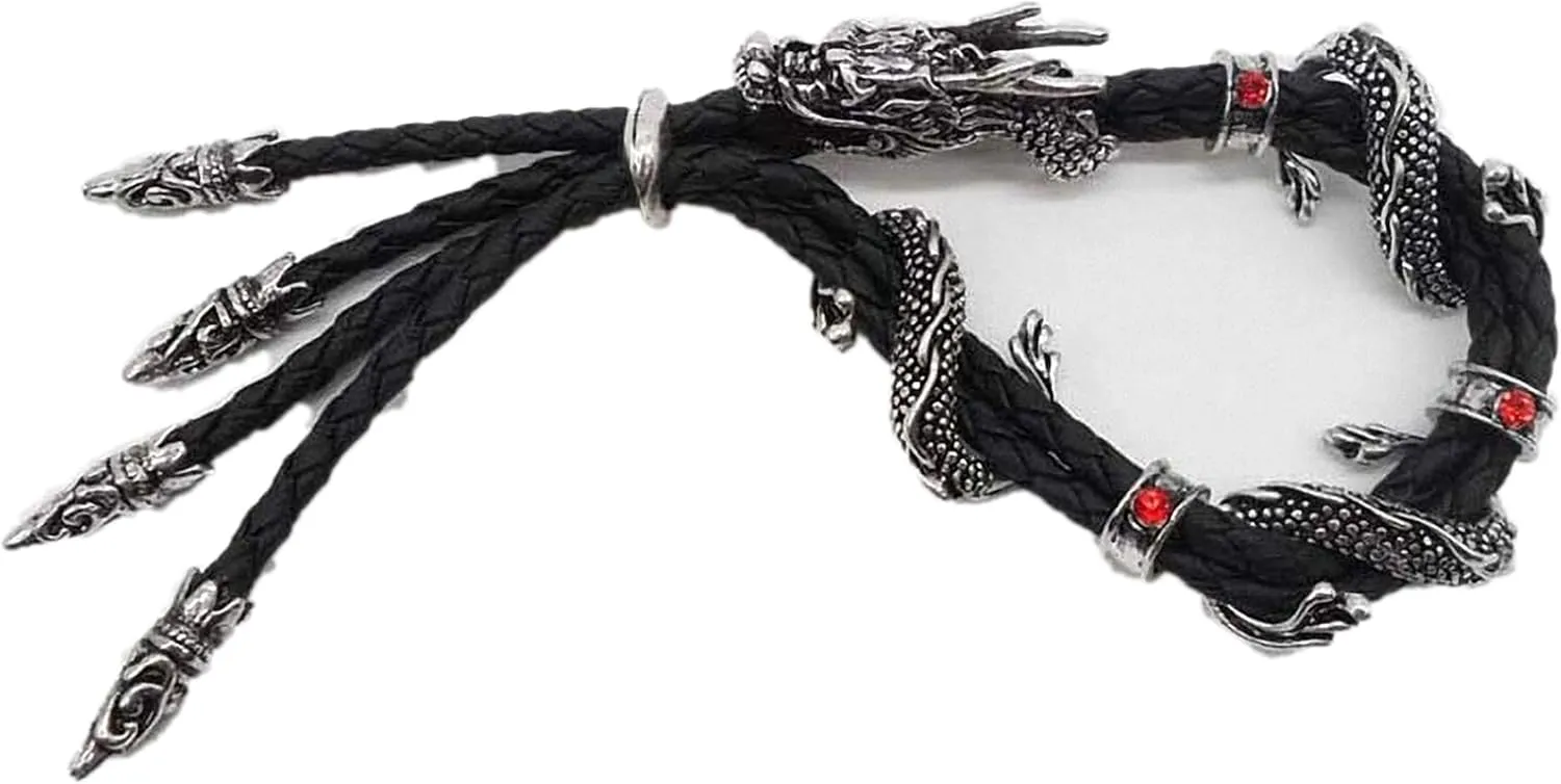 Womens Mens Classic Leather Rope Men Dragon Bracelet Adjustable Vintage Bracelets & Bangle Fashion Jewelry Mens Gift