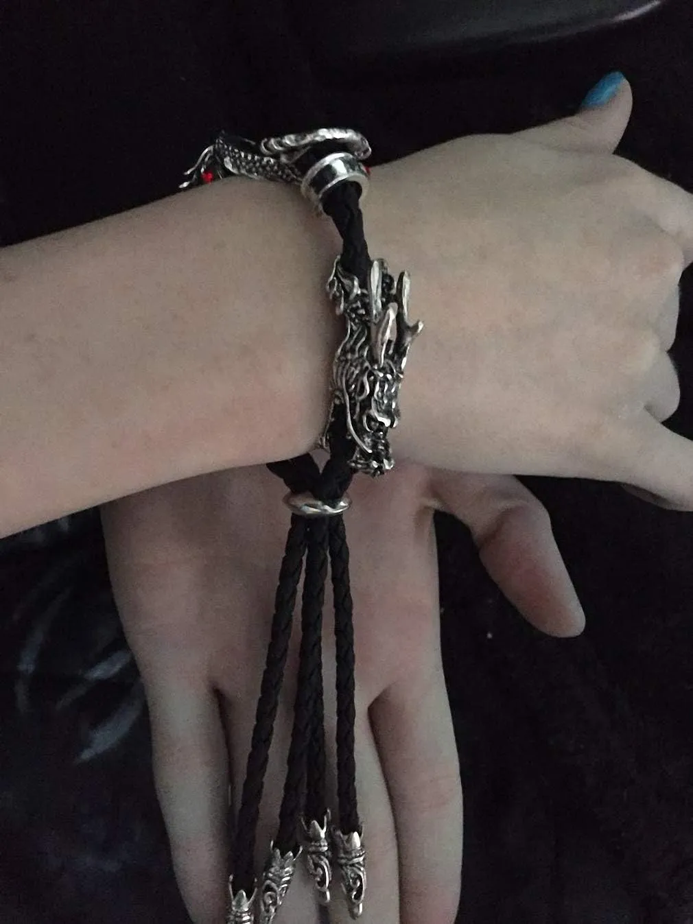 Womens Mens Classic Leather Rope Men Dragon Bracelet Adjustable Vintage Bracelets & Bangle Fashion Jewelry Mens Gift
