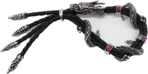 Womens Mens Classic Leather Rope Men Dragon Bracelet Adjustable Vintage Bracelets & Bangle Fashion Jewelry Mens Gift