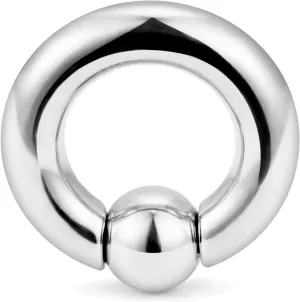 Yaalozei 0G Septum Rings Ear Gauges Surgical Stainless Steel Silver Large Big Wide Septum Nose PA 0 Gauge Earring Gauges Hoop Plugs Tunnel Septum Ring Piercing Kit Set Jewelry Women Men 1/2 Inch 12mm