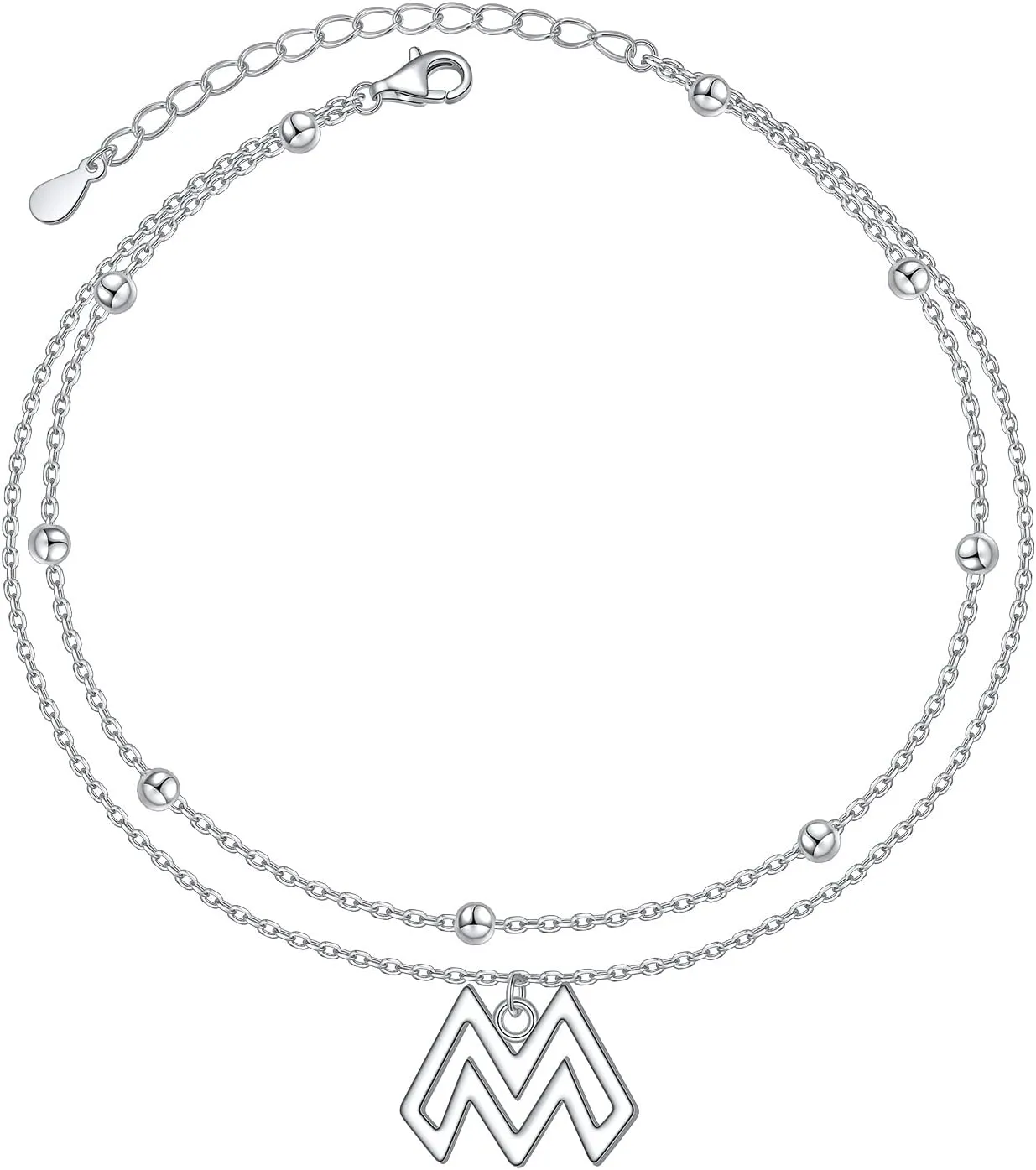Yearace Anklet for Women S925 Sterling Silver Adjustable Foot Beaded Cross Claddagh Turtle Stethoscope Butterfly Bee Dragonfly Ankle Bracelet Anklets Jewelry