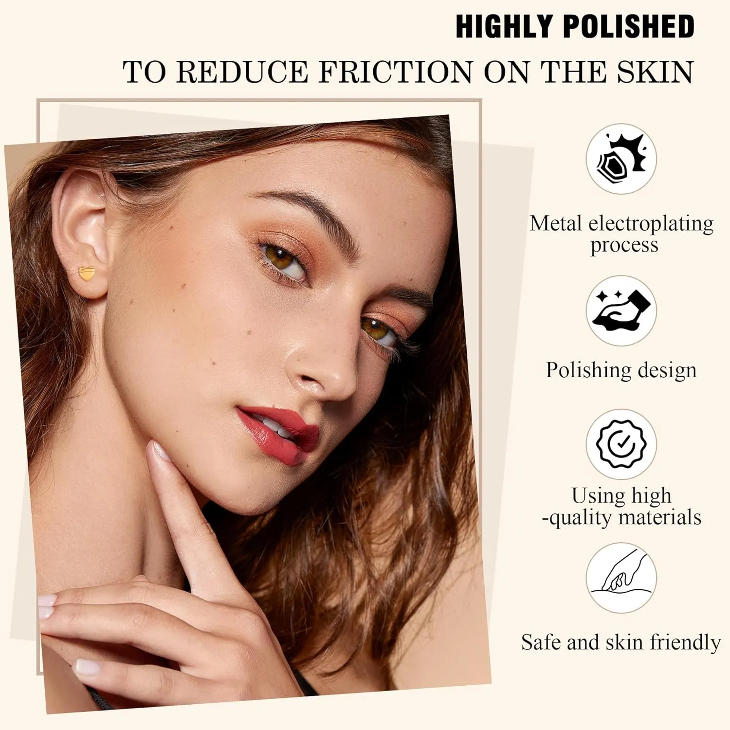 ZDE S925 Sterling Silver Heart Earrings Women Earrings Cubic Zirconia Men Hypoallergenic Non-Nickel Cartilage Earrings Studs Sensitive Ears Simple Classic 5mm Tiny CZ Stud Earrings